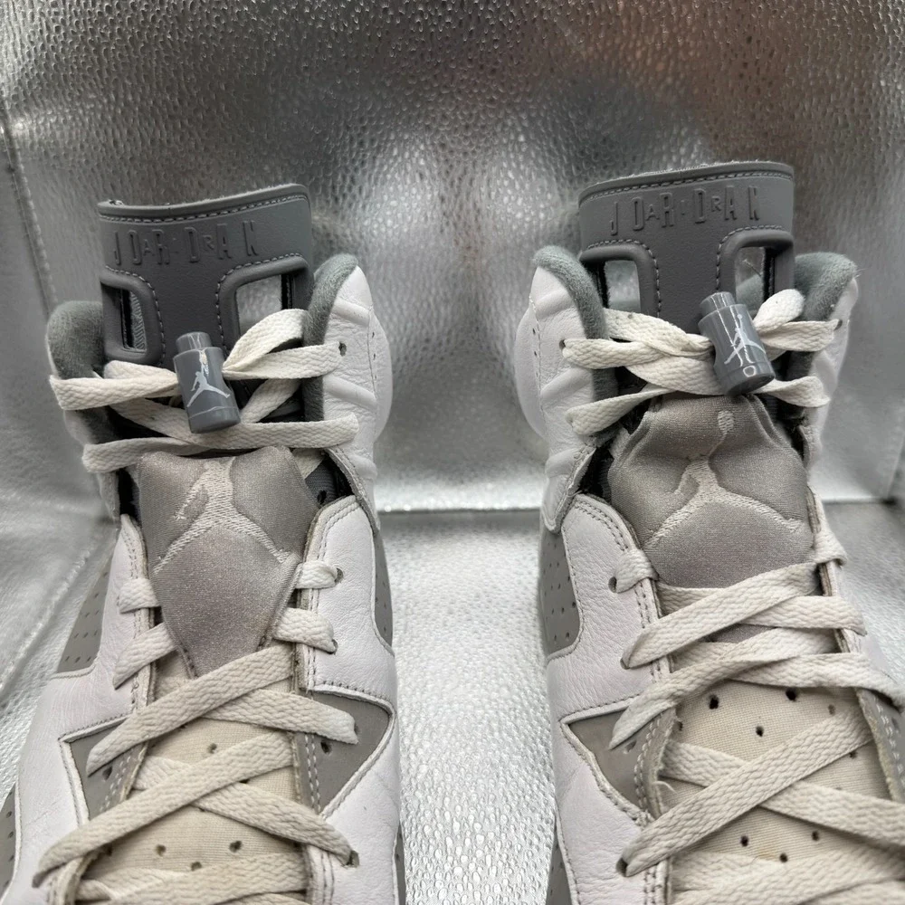 Size 12 Jordan 6 Retro‎ Low Cool Gray White Mens Basketball Shoes CT8529-100